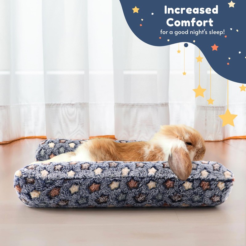 TiereCare Rabbit Bed with with Pillows - Dual-Sided Comfort for