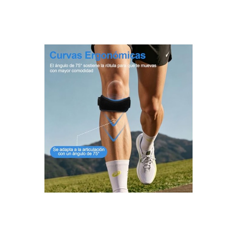 2 Rodilleras para Rotuliana Menisquera Deportiva,Bandas de Rotula Silicona