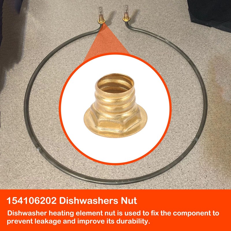 154106202 Dishwasher Heating Element nut Replacement Dishwasher Heating Element-4Pcs