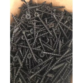 Coarse Thread Drywall Screws #6 x 1-5/8 inch (10LB) .Thread Sharp Point Drywall Screw with Phillips Drive #2 Bugle Head, Black, Ideal Screw for Drywall Sheetrock, Wood and More.