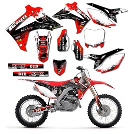 Team Racing Graphics kit Compatible with Honda 2013-2020 CRF 50, Scatter