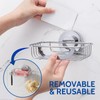 SWAMTIK Suction Cup Soap Dish with 4 Hooks, Stainless Steel