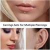 ZKGYUS 3pcs Titanium Lip Piercing Internal Thread Medusa Piercing Nose