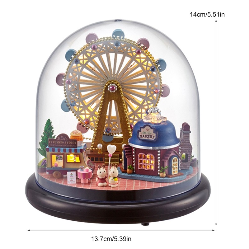 DIY Handcraft Buildings Mini House Kit with LED Lights Christmas