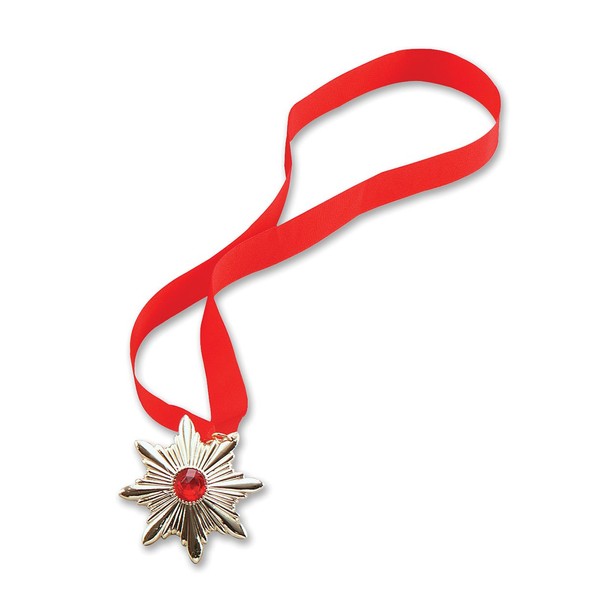Bristol Novelty BA230 Dracula Medallion | Gold, mens, Red, One