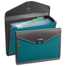 Snopake A4 Zeon Turquoise 6-Part Expanding Organiser [Ref: 15893]