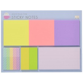 Sunstar Stationery S2834634 Sticky Note Set, Miorin, Study Time B Pattern