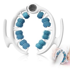 Anti Cellulite Massagegerät, Bein Massagerolle mit Abnehmbare Massageköpfe, Faszienmassagegerät zur Lymphdrainage, Massage von Kopfhaut, Armen, Nacken und Schultern (Cyan)