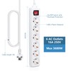 Aigostar Power Strip 6-Way with Switch Table Socket Child Lock