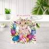 SEAHUI Happy Easter Rabbit Table Runner Easter Egg Wreath Table