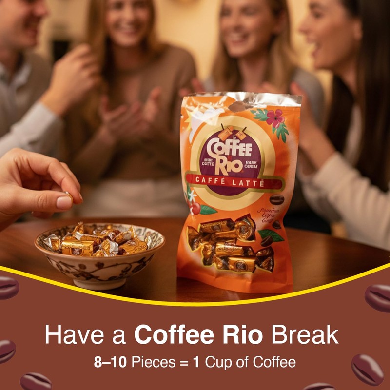 Coffee Rio Latté Coffee Candy, Pack of 3 (5.5 oz