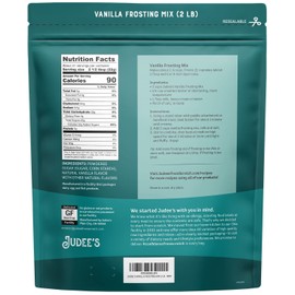Judee's Vanilla Frosting Mix 2 lb - Great for Decorating Cookies and Cakes - Non-Dairy Alternative - Made in USA - Vegan and Non-GMO - Gluten-Free and Nut-Free