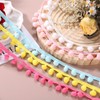 uxcell 10 Yards Pom Pom Trim Ribbon, 1" Wide Light