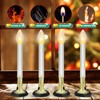 Konictom 4 Pack Electric Window Candles with Sensor Dusk to