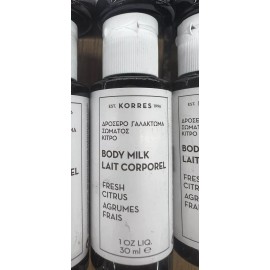 KORRES 10 Bottles KORRES Fresh Citrus Body Milk Lotion Travel Size 1 Fl oz In Each