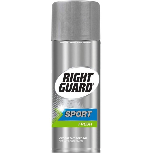 Right Guard Sport Deodorant Aerosol Spray, Fresh, 8.5 Oz, 12 Pack