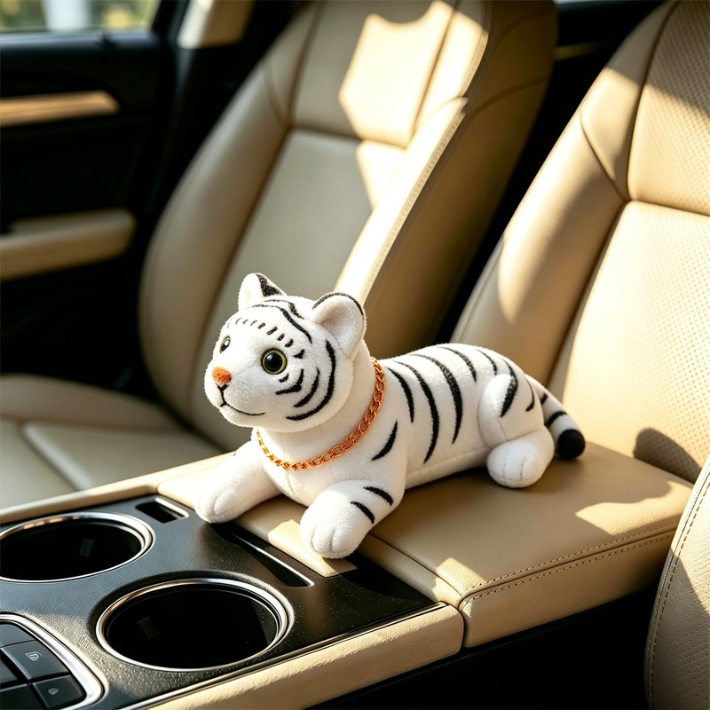 Hoshisea Bobble Head Tiger, Car Doll Resin, Bobble Tiger Car