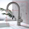 Bar Faucets Single Hole, WiPPhs Brushed Nickel Mini Kitchen Sink