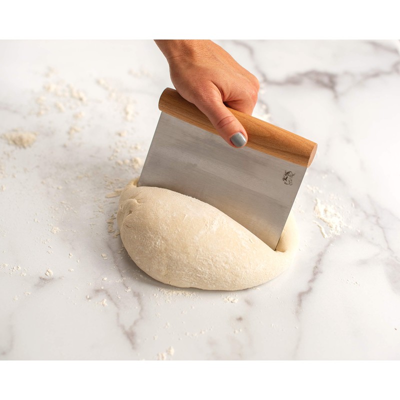 Nordic Ware Dough Cutter with Beechwood Grip, Stainless Steel Blade