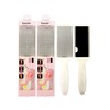 Double-sided callus remover A-400 (stainless steel + sandpaper) - 2 pieces Remove dead skin cells from feet and remove calluses heel