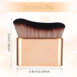 Soft Body Makeup Brush - Compact Self Tanning Applicator for Face, Body & Legs - Rose Gold Tanner Brush. Lightweight & Travel-Friendly for Flawless, Even Application