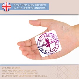 Destination Vinyl ltd Fridge Magnet - Purple Yoga Meditation 4193