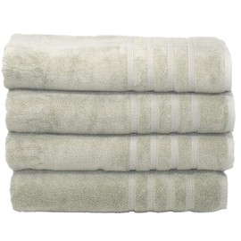 MOSOBAM 700 GSM Hotel Luxury Bamboo-Cotton, Bath Towel Sheets 35X70, Seagrass Green, Set of 4, Quick Dry, Soft Spa-Like Turkish Bathroom Sets, Oversized Extra Large Body Sheet Towels, Prime Clearance