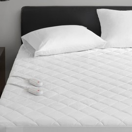 Sharper Image Heated Mattress Pad King Size Electric Mattress Pad 10 Lv. Heating, 5 hr Auto Shut Off, Heated Topper Bed Warmer, Deep Pocket Fits 18" Mattress, ETL-Cert, Machine Washable, King