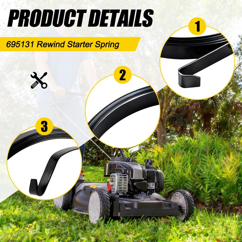 AFYOCRL 695131 Rewind Starter Spring Recoil Spring Replacement Part for