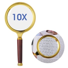 cobee 10X Reading Magnifying Glass Handheld Magnifier for Elderly Learning to Read Book, Newspaper, Reading, Insects and Hobby Observation