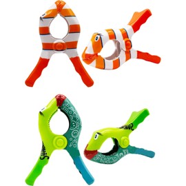 Towel Clips for Sun Loungers, 4 Pcs Beach Towel Clips for Sunbeds, Pool Chairs, and Laundry Lines, ABS Material, 11.5 * 3.8 * 8.6cm, Ideal for Beach, Pool, and Outdoor Use