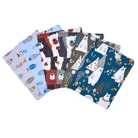 GreatRise 6 Pieces Cartoon Print Series Patchwork Fabrics Package Cotton 50 x 50 cm Cotton Fabrics Fabric Bundle Fabric Bundle Fabric Scraps Sewing Fabrics DIY Crafts Sewing Quilting Cotton Cloth