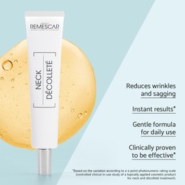 Remescar Neck and Décolleté 40ml - Reduces Wrinkles and Sagging In 5 Minutes - Temporary neck lift - Smooth Over Lines Wrinkles and Imperfections