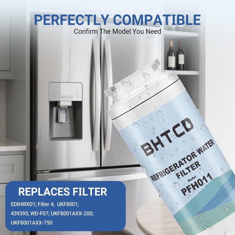 Water Filter for Whirlpool WRX735SDHZ00/01/02/03, WRF555SDFZ00/01/02/03/04/05/07/08/09, WRF535SWHZ00/01/02/03/04, WRX735SDBM00/02/03/04, WRF535SWHV00/01/02, WRF555SDHV00/01/02