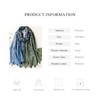 LumiSyne Women's Scarf, 2 Colors, Floral Pattern, with Tassels, Large,