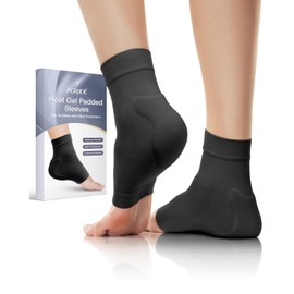 PGRODE - Manga para tendón de Aquiles con almohadilla protectora de talón de silicona, calcetines de compresión de apoyo para tendinitis de Aquiles para mujeres, fascitis plantar, bursitis, alivio del