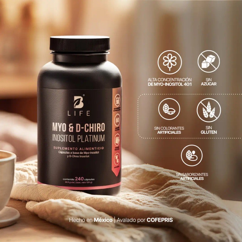 Myo Chiro Inositol 240 Cápsulas Ratio 2000mg Por Porción Apoya
