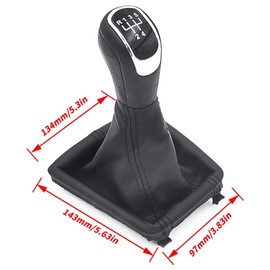 Car Gear Shift Knob, Gear Stick Shifter Gaiter Boot Cover Case for Skoda Octavia II (09-12) / Superb II (08-12) / Yeti (09-12), Styling Gear Shift Knobs Cover