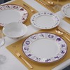 FASTELLONG Ceramic Dinner Plates Set of 4, 10.75 inch Constellation