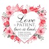 Fabric Panel 14"x14" 1 Corinthians 13:4 Scripture 100% Cotton Quilting