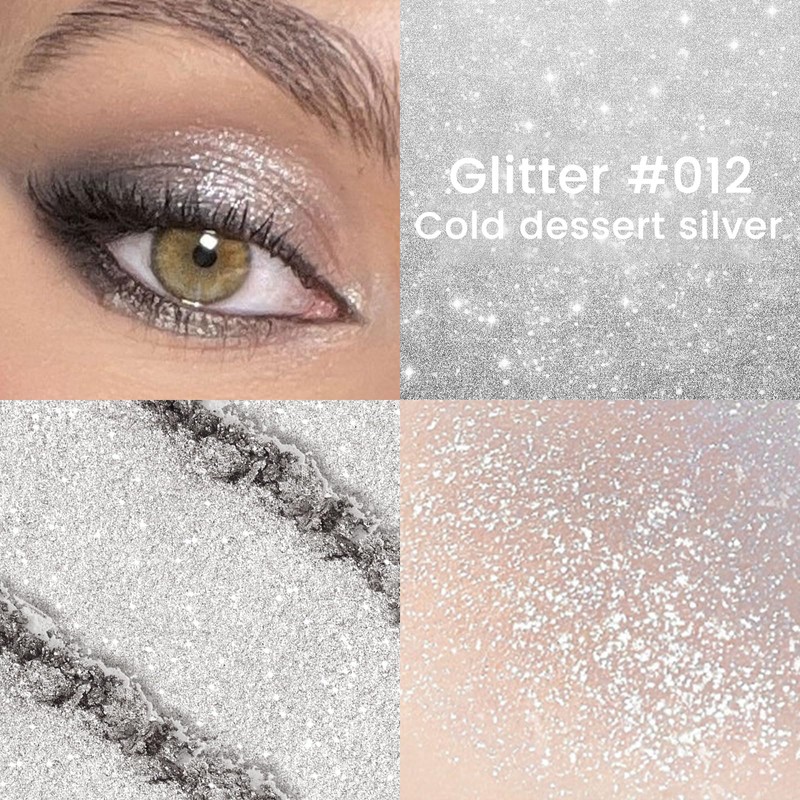 BelleVive Glitter Eyeshadow, Light Eyeshadow, Pressed Glitter Eyeshadow, Glitter Matte