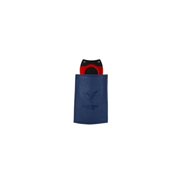 Colibri Leather Case for Lighter Or Cutter (Blue-Large)