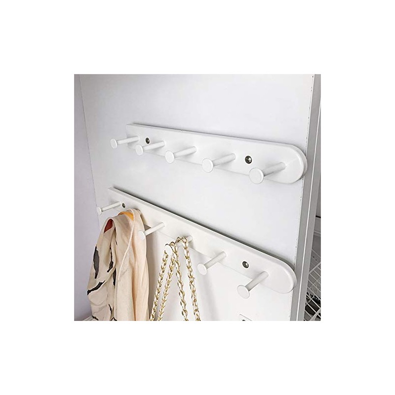 Kelendle Extendable Sliding Wardrobe Hook Rail with Hardware Pull Out