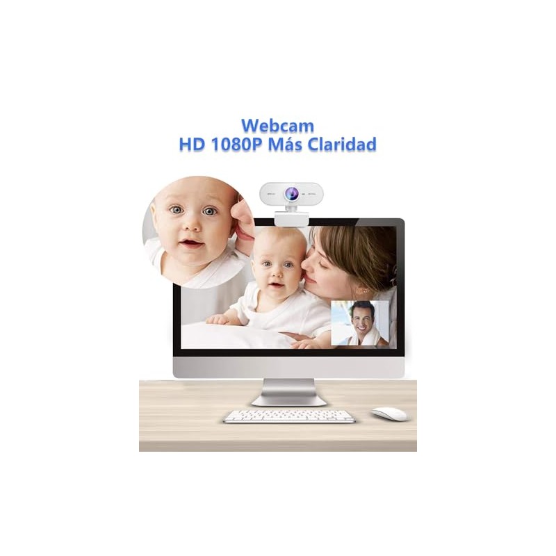 ZZCP Webcam con Microfono para PC,Camara Web para PC HD