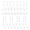D.Bella 40pcs Clear Nose Retainer, Flexible Acrylic Nose Ring Retainer