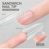 RARITYLL 240PCS Sandwich Nail Extension Mold Dual Forms, 14 Sizes