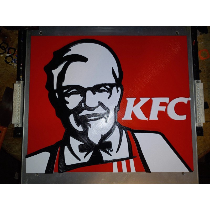 Spencer-3D 15 Inch Diameter KFC 3D Printed 3D Logo Sign