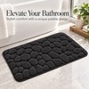 3D Cobblestone Embossed Bathroom Mat Quick Dry Absorbent Floor Rug