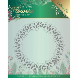 FIND IT MEDIA Cutting Die CHRISTMAS FLOWERS - HOLLY CHRISTMAS WREATH