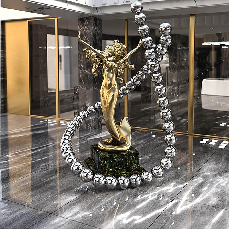 OZXNO 5.9 Inch/150mm Stainless Steel Hollow Ball Smooth Gazing Mirror